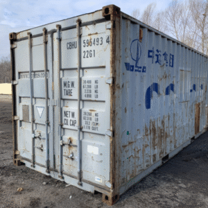 20′ x 8′ x 8.5′ Tall– **AS IS**Door Seals Show Light** Used Shipping / Storage Container – GRAY