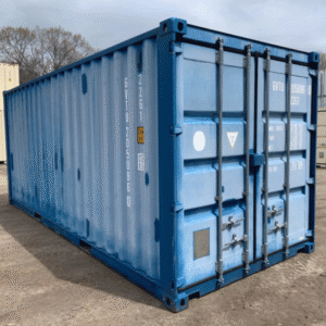 20′ x 8′ x 8.5′ Tall– Wind and Watertight **Off Rent** Used Shipping / Storage Container – Blue