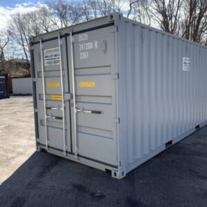 20ft New Double Door Shipping & Storage Container – Wind & Watertight, Gray