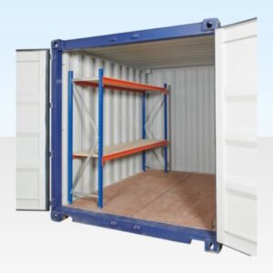 Adjustable, Heavy Duty Two Tier Container Racking (Single Bay)